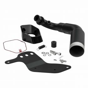 REMUS Racing RS 2.0 Auspuff aus schwarzem Edelstahl mit roten Details ohne Katalysator