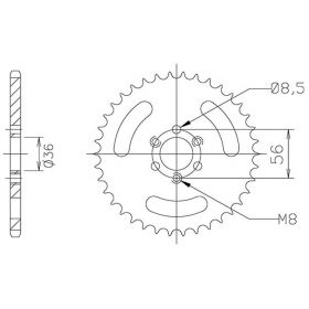 CORONA IN ACCIAIO PASSO 420 - Z 28 DENTI (DIS.00011)