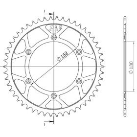 CORONA IN ACCIAIO PASSO 520 - Z 46 DENTI (DIS.00026)