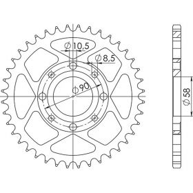 CORONA IN ACCIAIO PASSO 520 - Z 33 DENTI (DIS.10214)