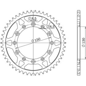 CORONA IN ACCIAIO PASSO 520 - Z 39 DENTI (DIS.10304)