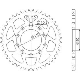 CORONA IN ACCIAIO PASSO 525 - Z 37 DENTI (DIS.10504)