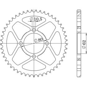 CORONA IN ACCIAIO PASSO 428 - Z 54 DENTI (DIS.12224)