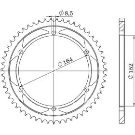 CORONA IN ACCIAIO PASSO 428 - Z 55 DENTI (DIS.12512)