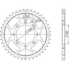 CORONA IN ACCIAIO PASSO 520 - Z 47 DENTI (DIS.14302)