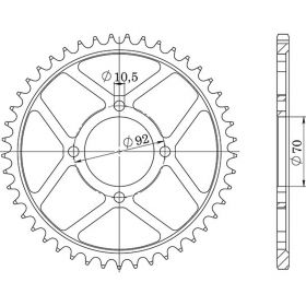 CORONA IN ACCIAIO PASSO 530 - Z 33 DENTI (DIS.16400)