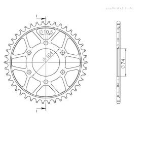 CORONA IN ACCIAIO PASSO 530 - Z 40 DENTI (DIS.16401)