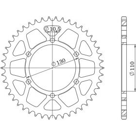 CORONA IN ACCIAIO PASSO 520 - Z 40 DENTI (DIS.16500)