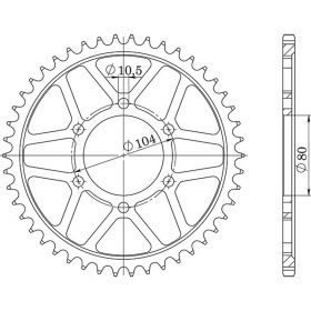 CORONA IN ACCIAIO PASSO 530 - Z 41 DENTI (DIS.16604)