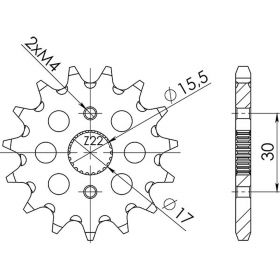 PIGNONE PASSO 420 - Z 14 DENTI (DIS.20105)