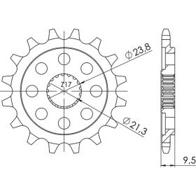 PIGNONE PASSO 520 - Z 13 DENTI (DIS.20311)