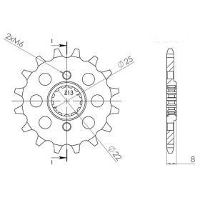 PIGNONE PASSO 520 - Z 15 DENTI (DIS.20500)