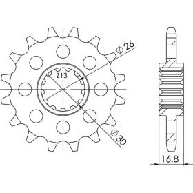 PIGNONE PASSO 525 - Z 15 DENTI (DIS.20612)