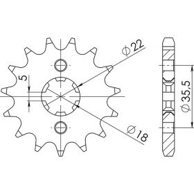 PIGNONE PASSO 428 - Z 14 DENTI (DIS.21305)