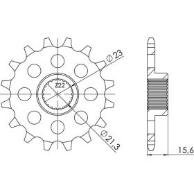 PIGNONE PASSO 520 - Z 14 DENTI (DIS.21504)