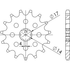 PIGNONE PASSO 420 - Z 12 DENTI (DIS.22101)