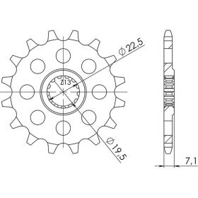 PIGNONE PASSO 520 - Z 14 DENTI (DIS.22401)