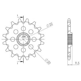 PIGNONE PASSO 520 - Z 13 DENTI (DIS.24311)