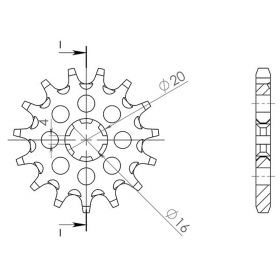 PIGNONE PASSO 428 - Z 13 DENTI (DIS.28200)