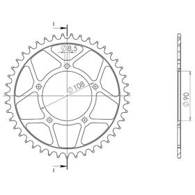 CORONA IN ACCIAIO PASSO 520 - Z 43 DENTI (DIS.35303)