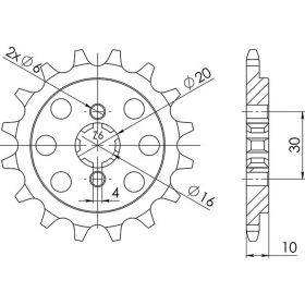 PIGNONE PASSO 520 - Z 14 DENTI (DIS.46203)