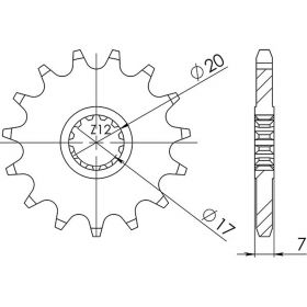 PIGNONE PASSO 420 - Z 11 DENTI (DIS.94119)