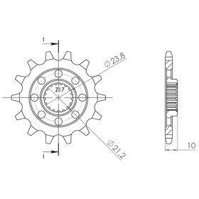 PIGNONE PASSO 520 - Z 13 DENTI (DIS.00503)