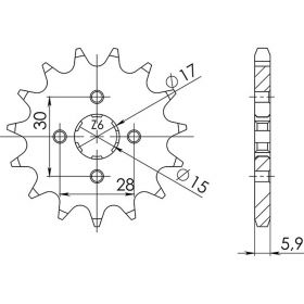 PIGNONE PASSO 420 - Z 13 DENTI (DIS.20101)