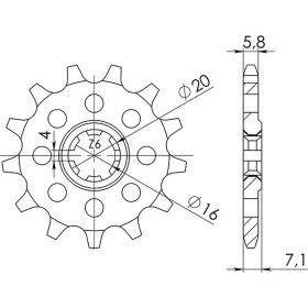 PIGNONE PASSO 530 - Z 15 DENTI (DIS.22501)