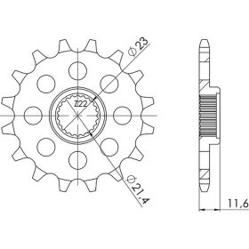 PIGNONE PASSO 520 - Z 14 DENTI (DIS.21307)