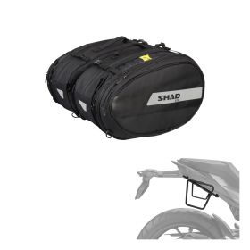 SHAD SL58 Expandable side bags kit black 46/58L with SR frames