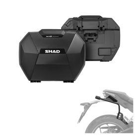 Kit valigie laterali espandibili SHAD SH38X carbon look con telai 3P