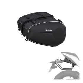 SHAD E48 Expandable side bags kit black 46/58L with SE frames