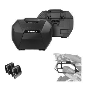 Kit valigie laterali espandibili SHAD SH38X carbon look con telai 4P