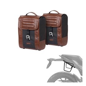 SHAD SR38 Side bags kit brown 10-10L with SR frames