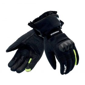 Guanti invernali impermeabili T.UR g-two PRO Hydroscud neri gialli Fluo omologati