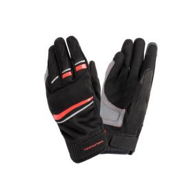 TUCANO URBANO Summer Gloves with Synthetic Suede Palm PENNA Black/Red Rflx