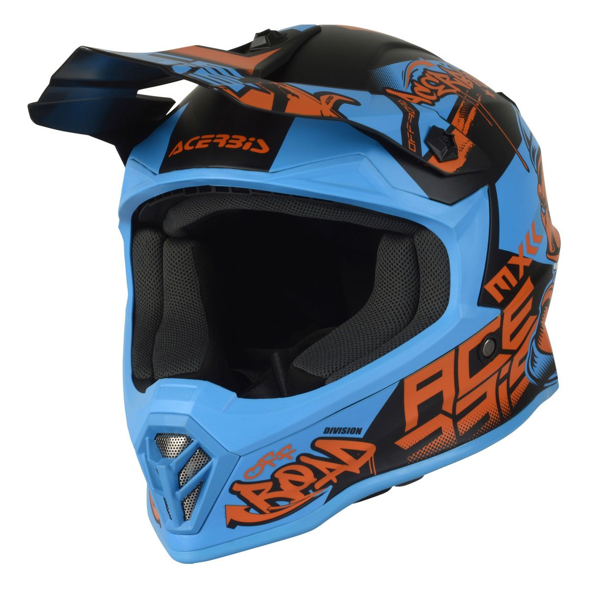 Casco cross bambino Acerbis Steel Kid Nero