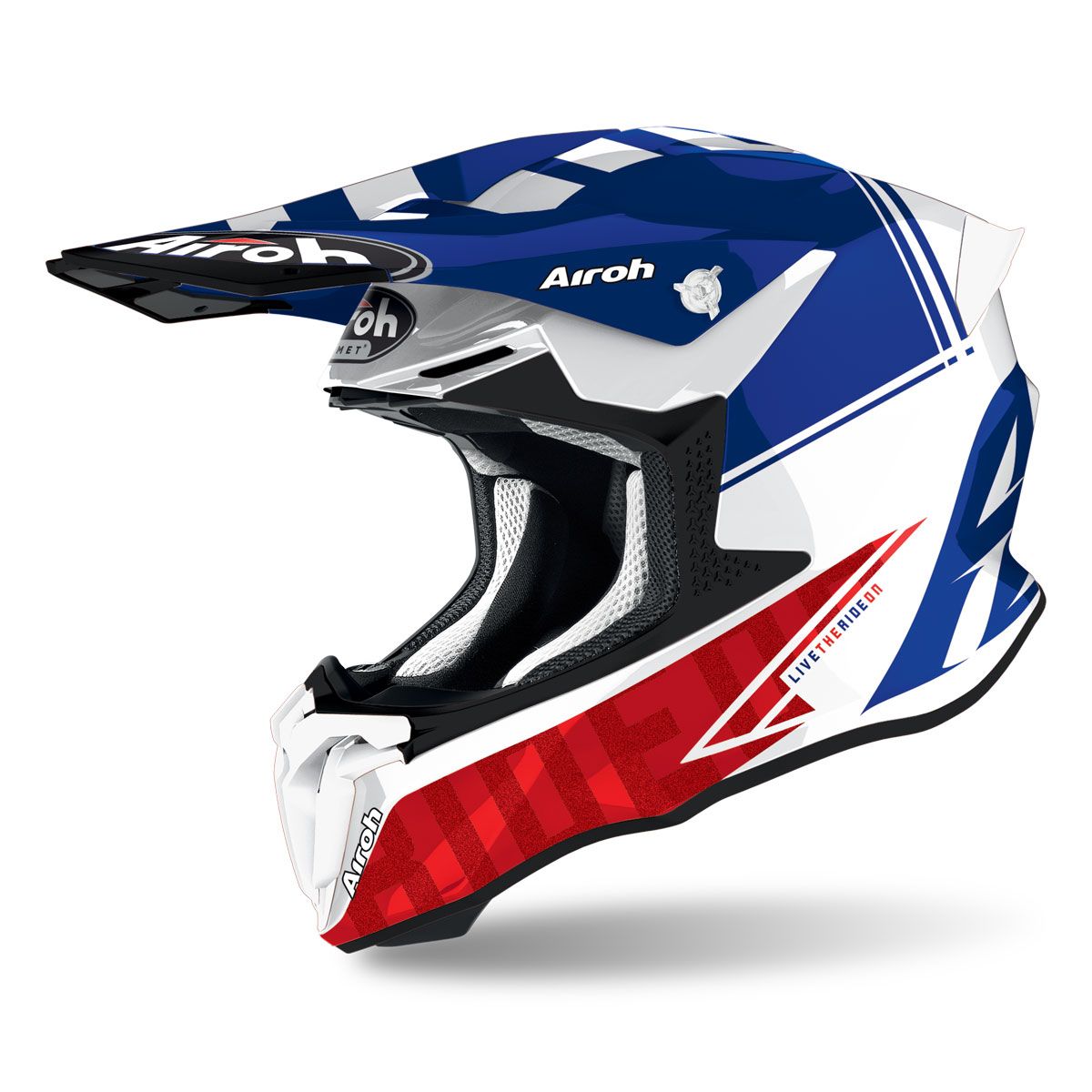 off-road helmet airoh twist 2.0 tech blue gloss