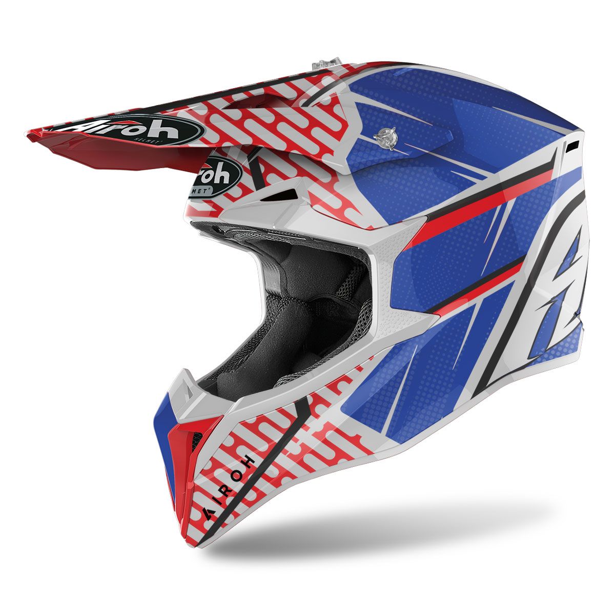 casco moto cross AIROH Wraap Alien rosso opaco