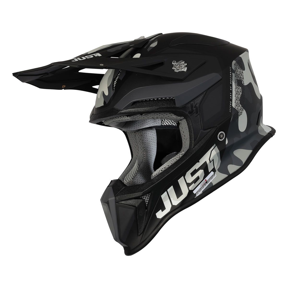 Casco da cross J18 Vertigo Rosso/Grigio/Giallo