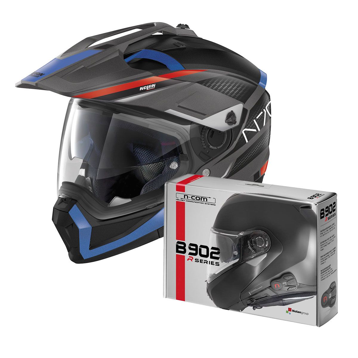 NOLAN N70-2 X STUNNER Road / Off-Road & KTM Stickers Motorbike Adventure  Helmet